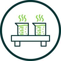 Flask Line Circle Icon Design vector