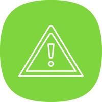 Warning Sign Line Curve Icon Design vector