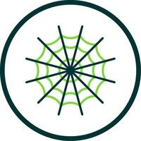 Spider Web Line Circle Icon Design vector
