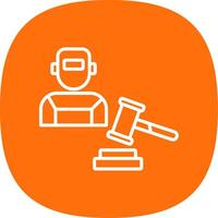 Labour Law Line Curve Icon Design vector