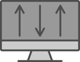 Server Control Line Filled Greyscale Icon Design vector