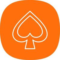 Spade Line Curve Icon Design vector