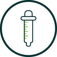 Pipette Line Circle Icon Design vector