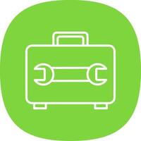 Toolbox Line Curve Icon Design vector