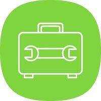 Toolbox Line Curve Icon Design vector