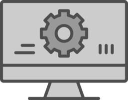 Monitoring Software Line Filled Greyscale Icon Design vector