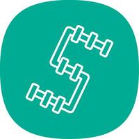 Pipe Line Curve Icon Design vector