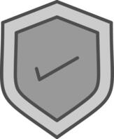 Safety Line Filled Greyscale Icon Design vector