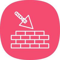 Brickwork Line Curve Icon Design vector