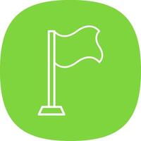 Flag Line Curve Icon Design vector