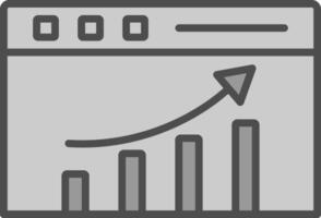 Seo Performance Line Filled Greyscale Icon Design vector