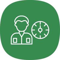 Working Hours Line Curve Icon Design vector