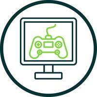 Gaming Line Circle Icon Design vector