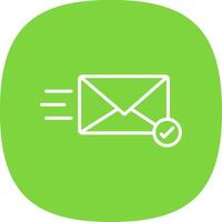 Email Line Curve Icon Design vector