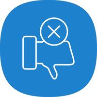 Dislike Line Curve Icon Design vector