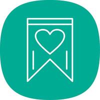 Favourite Line Curve Icon Design vector