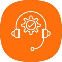 Technical Support Line Curve Icon Design vector