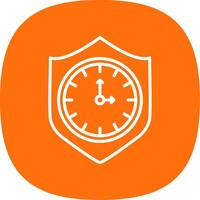 Reliablity Line Curve Icon Design vector