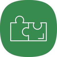 Puzzle Line Curve Icon Design vector