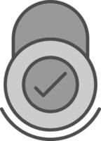 Security Check Line Filled Greyscale Icon Design vector