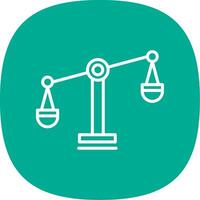 Balance Scale Line Curve Icon Design vector