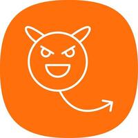 Evil Line Curve Icon Design vector
