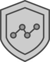 Security Analytics Line Filled Greyscale Icon Design vector