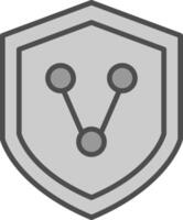 Connect Security Line Filled Greyscale Icon Design vector