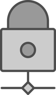 Multikey Security Line Filled Greyscale Icon Design