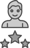 Expert Line Filled Greyscale Icon Design vector