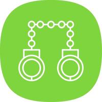 Hand Cuffs Line Curve Icon Design vector