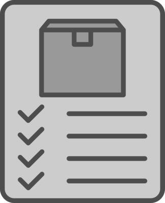 Inventory Line Filled Greyscale Icon Design