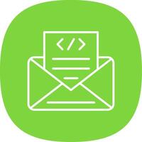 Envelope Line Curve Icon Design vector