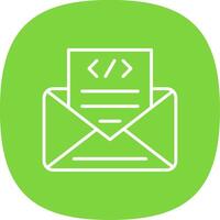 Envelope Line Curve Icon Design vector