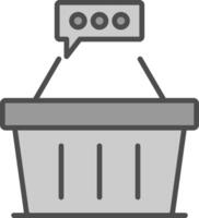 Shopping Feeds Line Filled Greyscale Icon Design vector