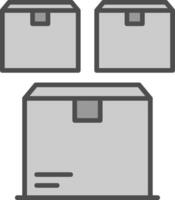 Product Line Filled Greyscale Icon Design vector