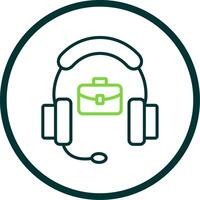 Support Line Circle Icon Design vector