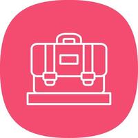 Suitcase Line Curve Icon Design vector