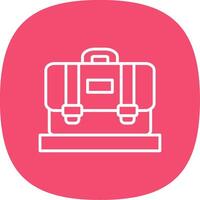 Suitcase Line Curve Icon Design vector