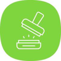 Stamp Line Curve Icon Design vector