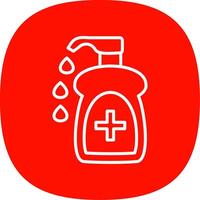 Liquid Soap Line Curve Icon Design vector