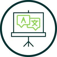 Language Line Circle Icon Design vector