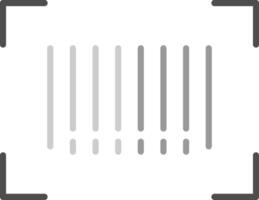 Bar Code Line Filled Greyscale Icon Design vector