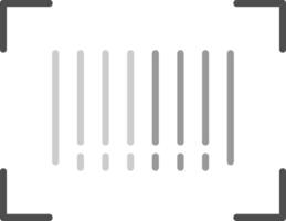 Bar Code Line Filled Greyscale Icon Design vector