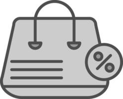 Discount Line Filled Greyscale Icon Design vector