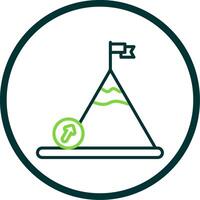 Boulder Line Circle Icon Design vector
