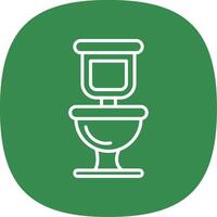 Toilet Line Curve Icon Design vector