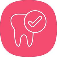 Tooth Line Curve Icon Design vector