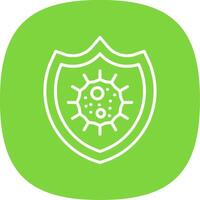 Bacteria Line Curve Icon Design vector