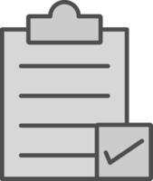 Directory Submission Line Filled Greyscale Icon Design vector